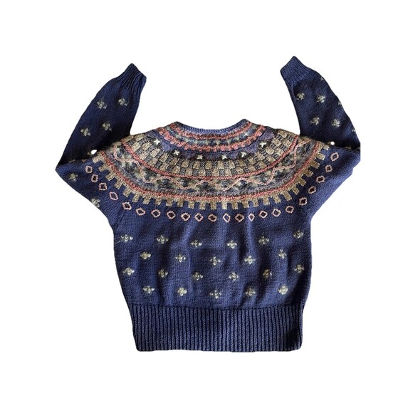 Sigrid Olsen VTG Cardigan Small Grandma Core Mohair Silk Cozy Blue Hand Knit - Picture 2 of 6